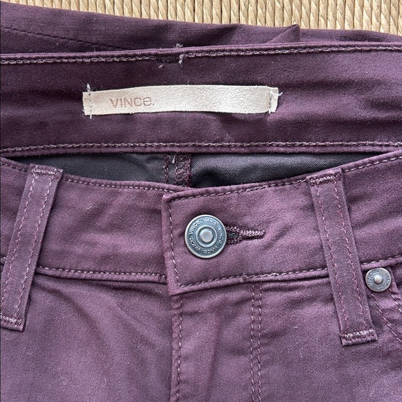 VINCE. skinny leg pants with zippers size 26 NWOT - Picture 15 of 16